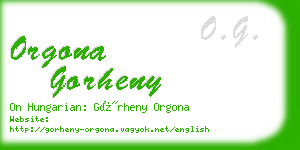 orgona gorheny business card